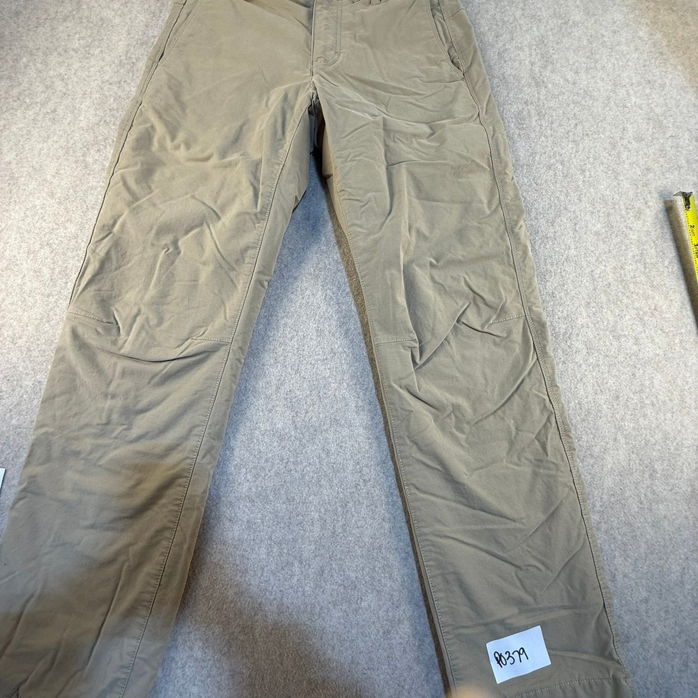 Eddie Bauer First Ascent Fleece Lined Guide Pants Mens 30x30 Tan Buffalo Plaid